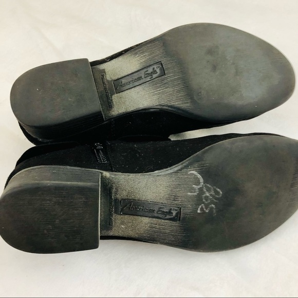 American Eagle Black slip on black heel ankle boots women’s size 6 1/2 - Picture 8 of 10